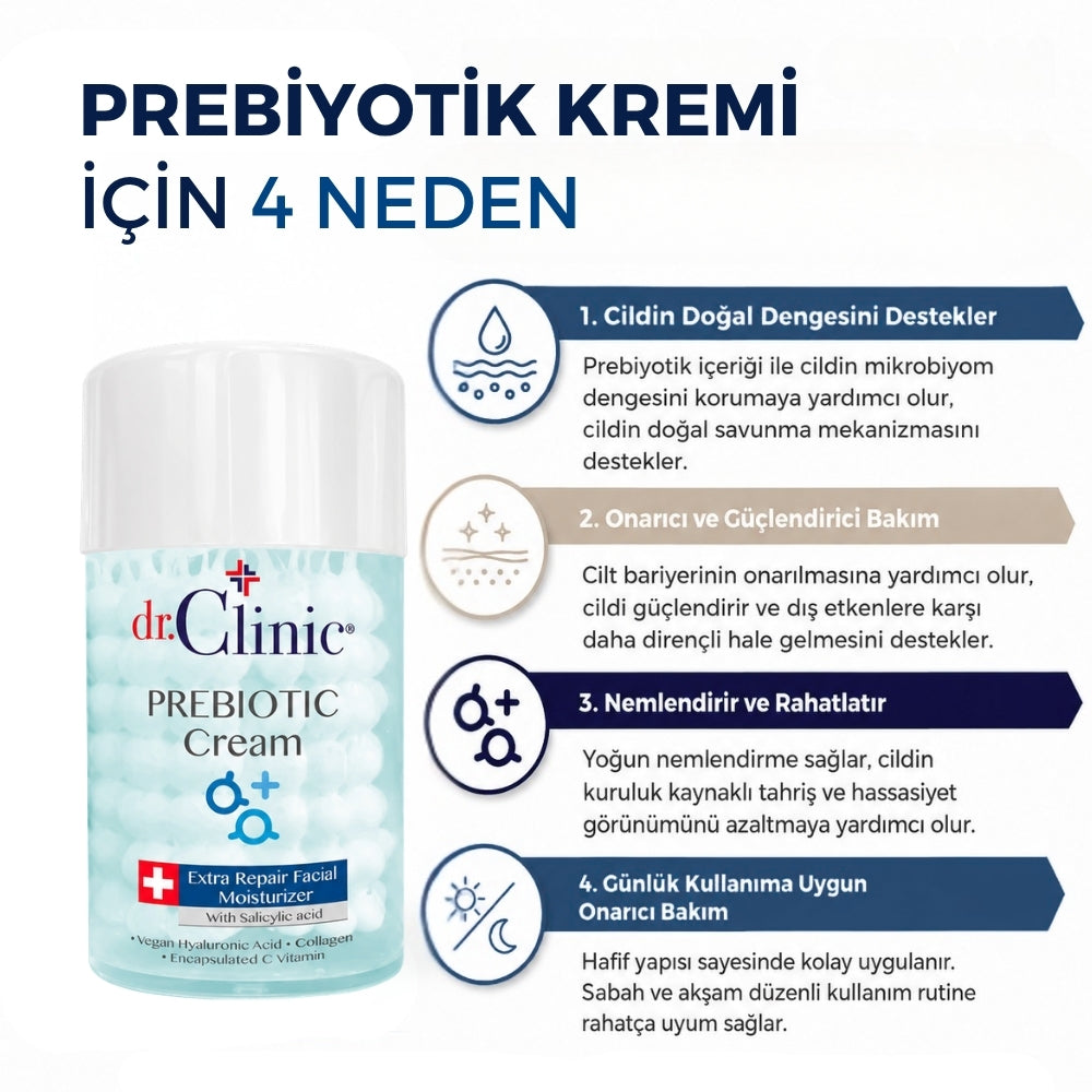 Prebiyotik Bakım Kremi Salisilik Asit ile Extra Onarım 100 ml