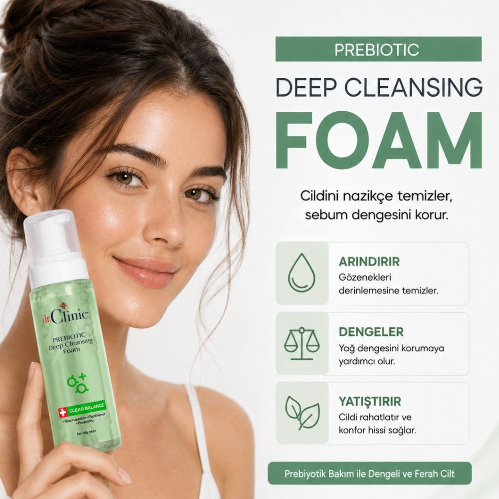 Prebiotic Yüz Temizleme Köpüğü Clear Balance 160 ml