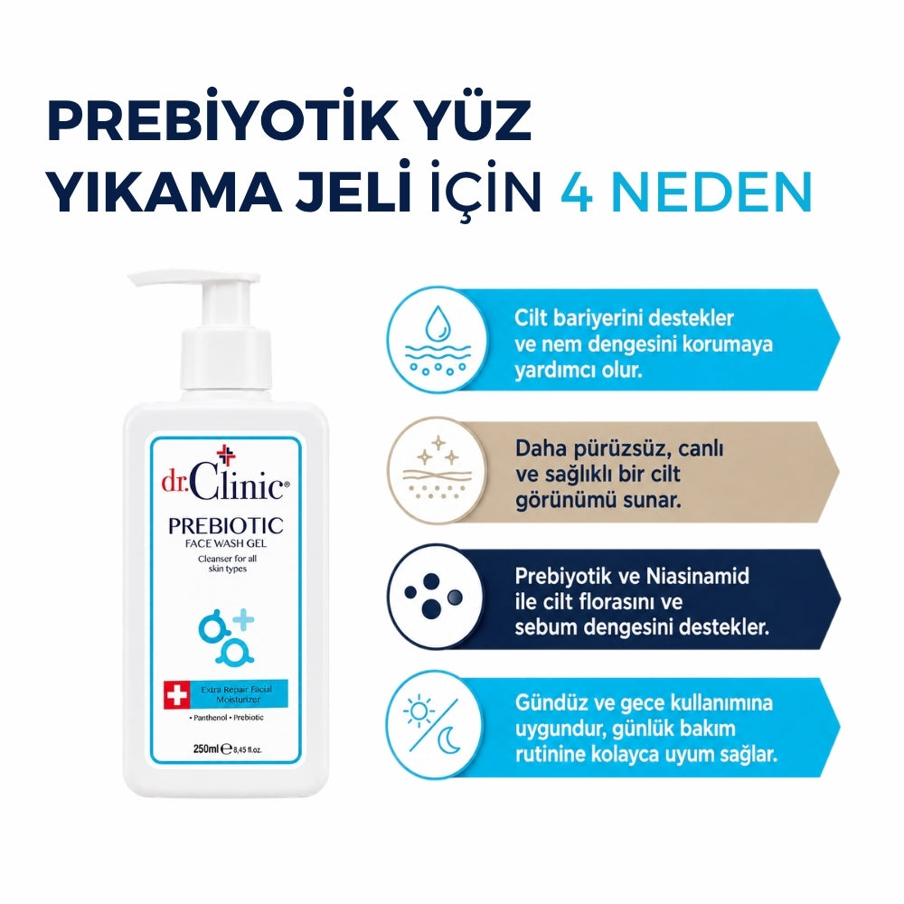Prebiyotik Yüz Yıkama Jeli 250 ml (Normal Ciltler)