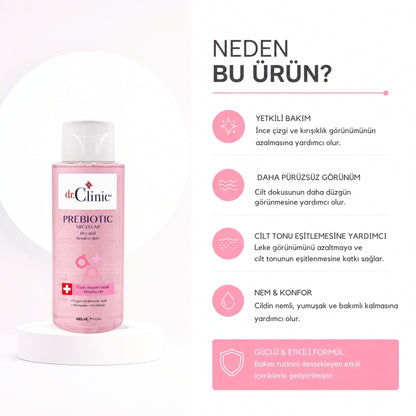 Prebiyotik Micellar Kuru ve Hassas Ciltler Pembe 400 ml